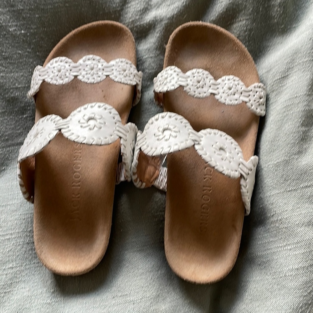 Jack Rogers white sandals size 5.5 Women’s